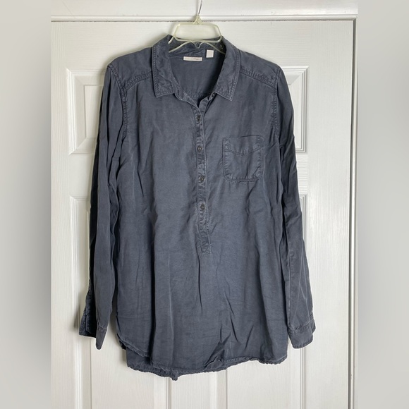 Halogen Grey Button Down Tunic - Size Large - NWOT - Picture 1 of 4